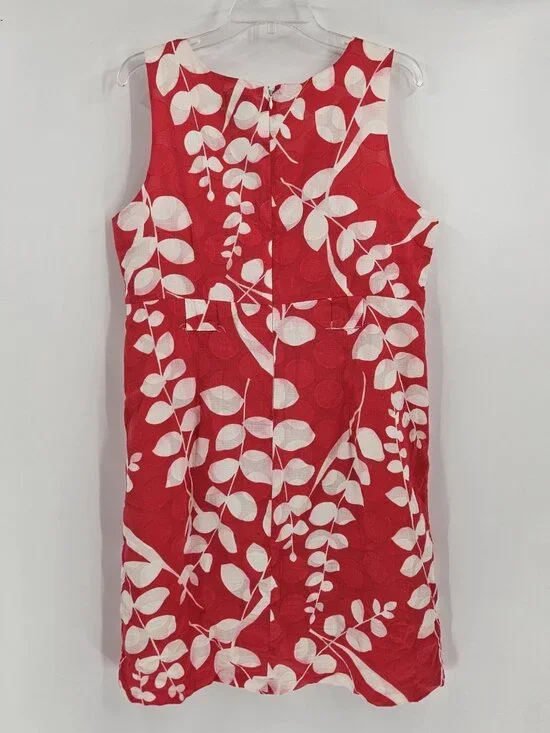 Red White Floral Sleeveless Shift Dress Women’s Size 16 by Robbie Bee - Picture 4 of 4